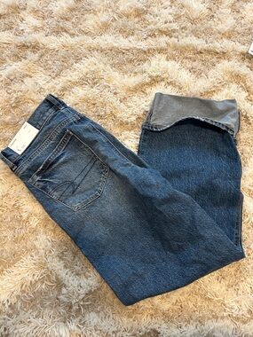 AE high waisted stovepipe cuff jeans